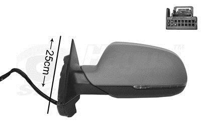 Зеркало наружное заднего вида левое Van Wezel 0338805