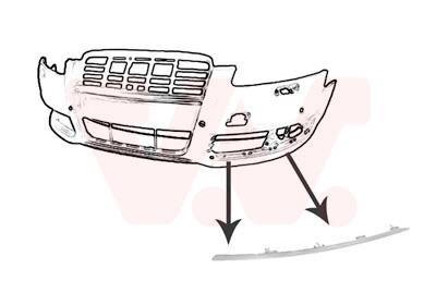 Накладка бампера переднего левая Van Wezel 0340581
