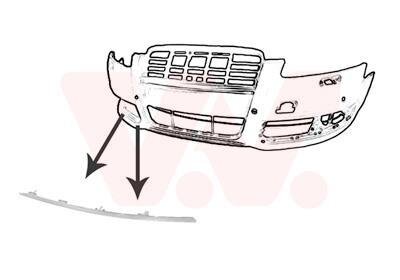 Накладка бампера переднего правая Van Wezel 0340582