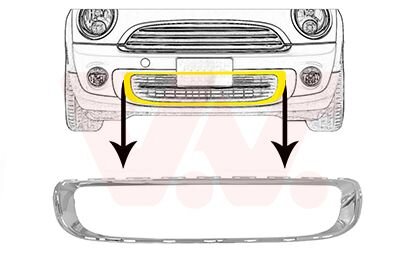 Решетка бампера переднего Van Wezel 0508596