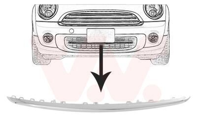 Решетка бампера переднего (заглушка) Van Wezel 0508598