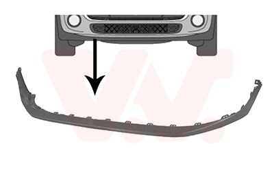 Спойлер бампера переднего Van Wezel 0518500