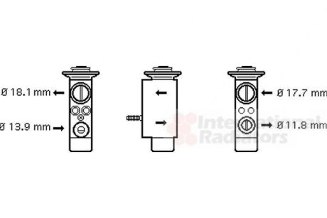 Клапан расширительный кондиционера Van Wezel 06001238