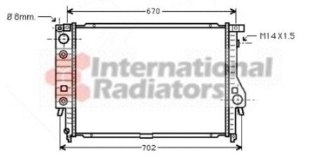 Радиатор охлаждения двигателя Van Wezel 06002092