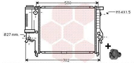 Радиатор охлаждения двигателя Van Wezel 06002121