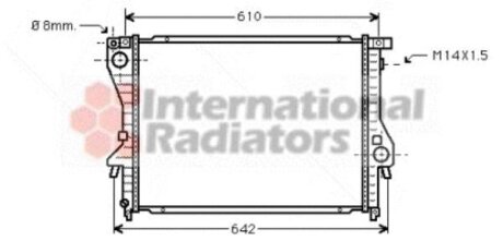 Радиатор охлаждения двигателя Van Wezel 06002222