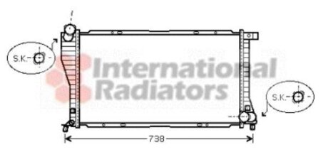 Радиатор охлаждения двигателя Van Wezel 06002234