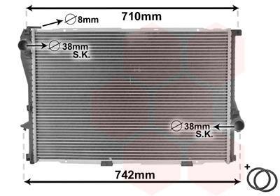 Радиатор охлаждения двигателя Van Wezel 06002235