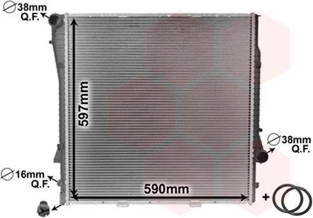 Радиатор охлаждения двигателя Van Wezel 06002276