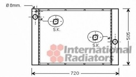 Радиатор охлаждения двигателя Van Wezel 06002405