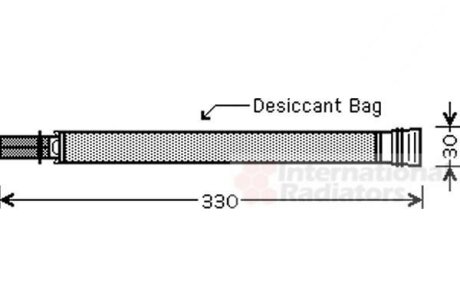 Осушитель кондиционера Van Wezel 0600D312