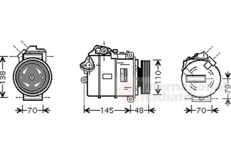 Компрессор кондиционера Van Wezel 0600K317