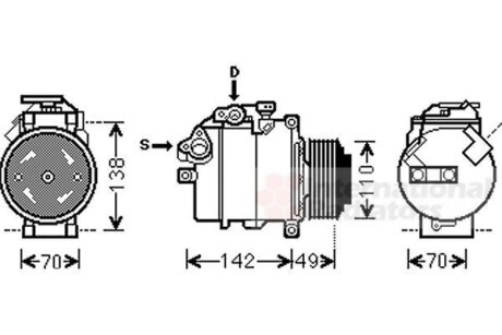 Компрессор кондиционера Van Wezel 0600K411