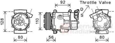 Компрессор кондиционера Van Wezel 0600K416