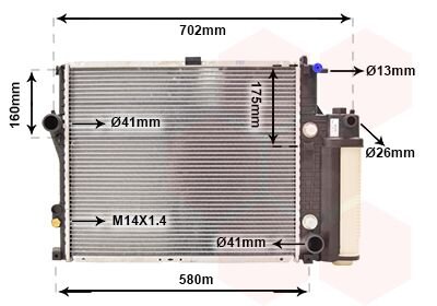Радиатор охлаждения двигателя Van Wezel 06012711