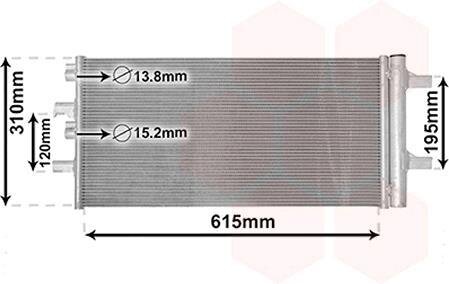 Радиатор кондиционера (Конденсатор) Van Wezel 06015701