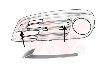 Накладка бампера переднего левая Van Wezel 0619583