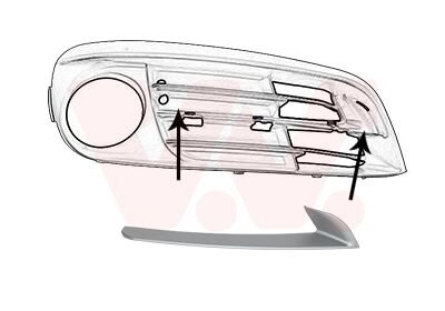 Накладка бампера переднего правая Van Wezel 0619584