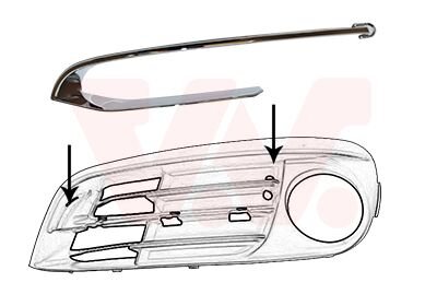 Накладка бампера переднего левая Van Wezel 0619585