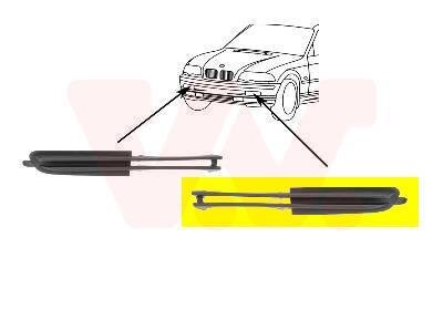 Накладка бампера переднего левая Van Wezel 0646587