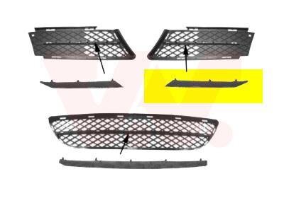 Накладка бампера переднего левая Van Wezel 0657481