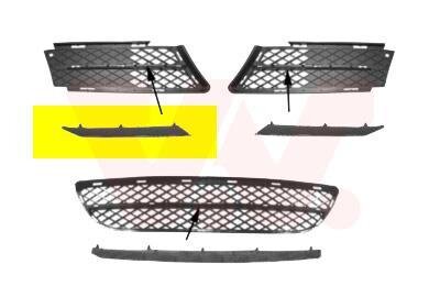 Накладка бампера переднего правая Van Wezel 0657482