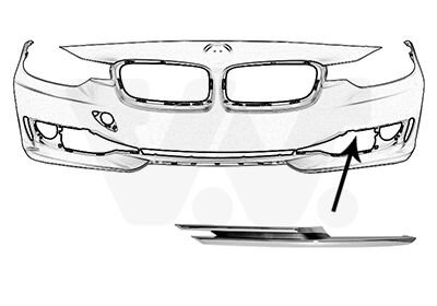 Накладка бампера переднего левая Van Wezel 0670483