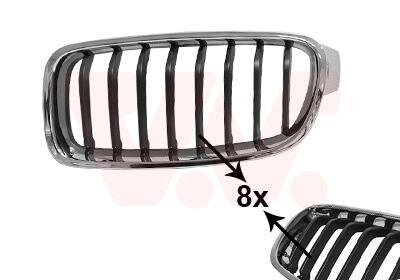 Решетка радиатора левая Van Wezel 0670515