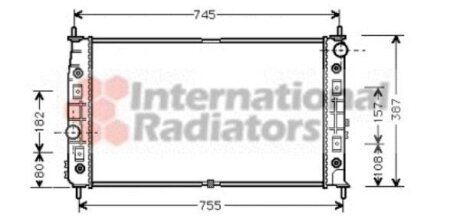 Радиатор охлаждения двигателя Van Wezel 07002054
