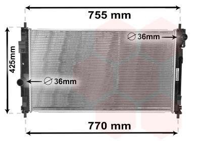 Радиатор охлаждения двигателя Van Wezel 07002121