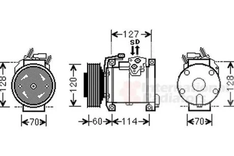 Компрессор кондиционера Van Wezel 0700K112