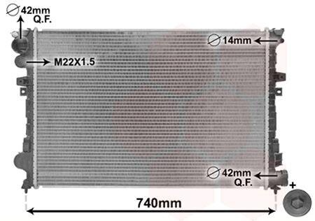 Радиатор охлаждения двигателя Van Wezel 09002079