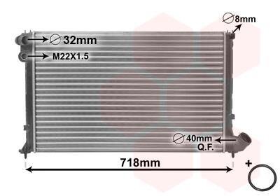 Радиатор охлаждения двигателя Van Wezel 09002105