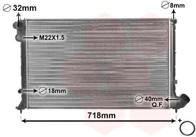 Радиатор охлаждения двигателя Van Wezel 09002107