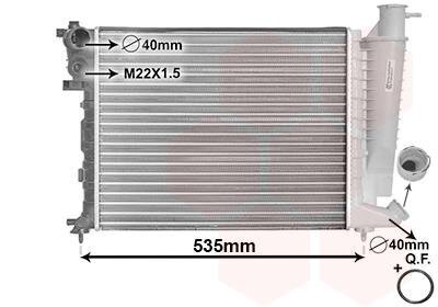 Радиатор охлаждения двигателя Van Wezel 09002154