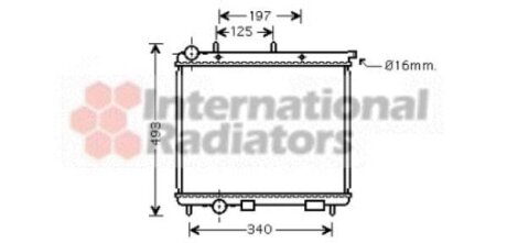 Радиатор охлаждения двигателя Van Wezel 09002190