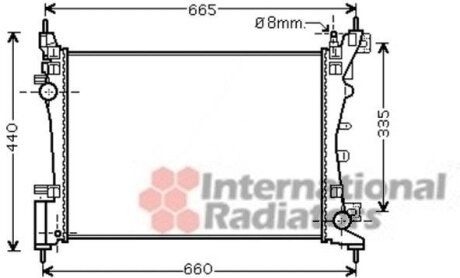 Радиатор охлаждения двигателя Van Wezel 09002261