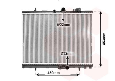 Радиатор охлаждения двигателя Van Wezel 09002312