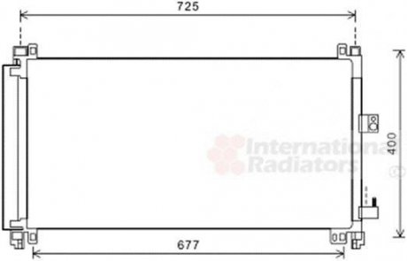 Радіатор кондиціонера Citroen C5 III/C6/Peugeot 508 2.2D/3.0D 06- Van Wezel 09005273