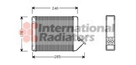 Радиатор отопителя салона Van Wezel 09006031