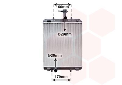 Радиатор охлаждения двигателя Van Wezel 09012701