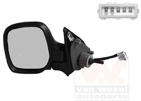 Зеркало наружное заднего вида левое Van Wezel 0903813