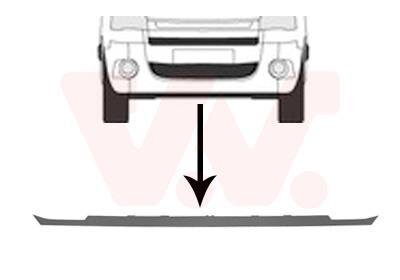 Спойлер бампера переднего Van Wezel 0905500