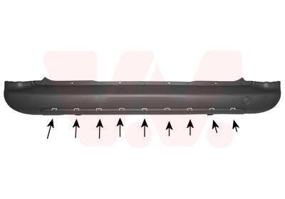 Бампер задний Van Wezel 0905542