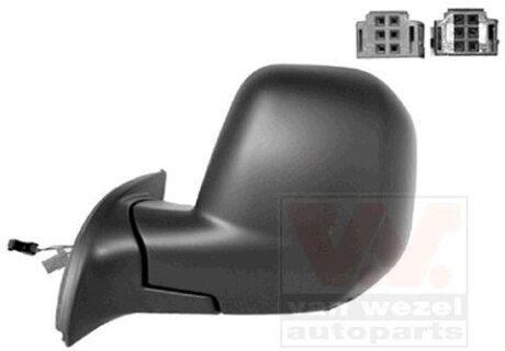 Зеркало наружное заднего вида левое Van Wezel 0905827