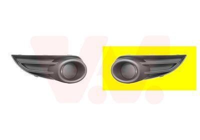 Решетка бампера переднего (заглушка) левая Van Wezel 0911591