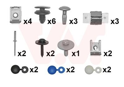 Крепление монтажное бампера, комплект Van Wezel 0925794