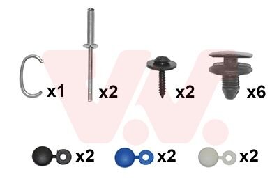 Крепление монтажное бампера, комплект Van Wezel 0929793