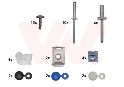 Крепление монтажное бампера, комплект Van Wezel 0969794