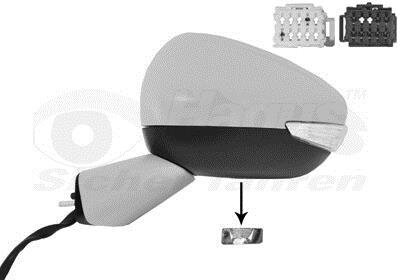 Зеркало наружное заднего вида левое Van Wezel 0979815